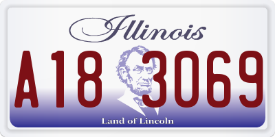 IL license plate A183069