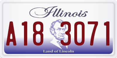 IL license plate A183071