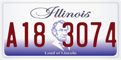 IL license plate A183074