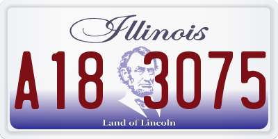 IL license plate A183075