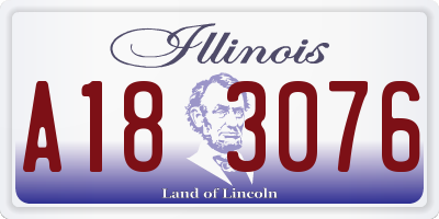 IL license plate A183076