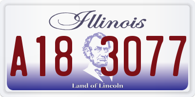 IL license plate A183077