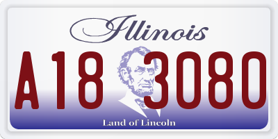 IL license plate A183080