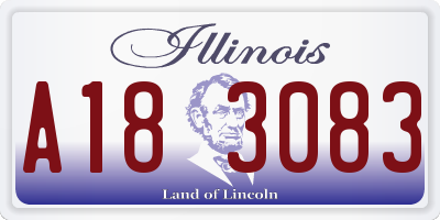 IL license plate A183083