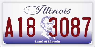 IL license plate A183087