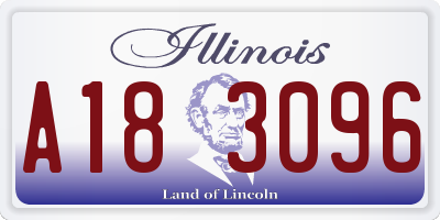 IL license plate A183096