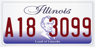 IL license plate A183099