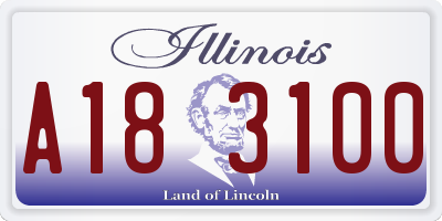 IL license plate A183100