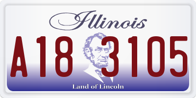 IL license plate A183105