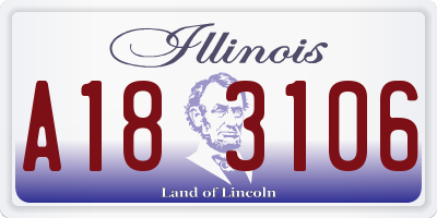 IL license plate A183106