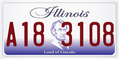 IL license plate A183108