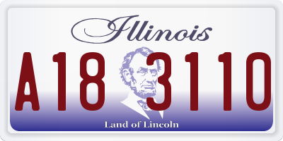 IL license plate A183110