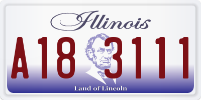 IL license plate A183111