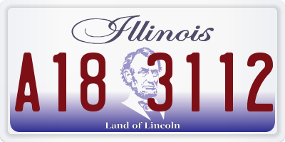 IL license plate A183112