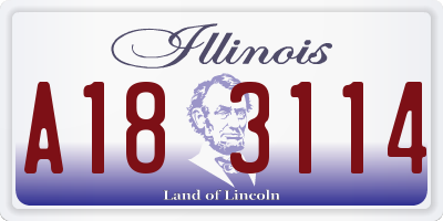 IL license plate A183114