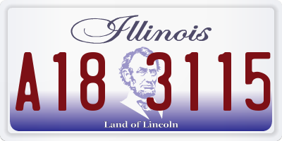 IL license plate A183115