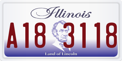 IL license plate A183118