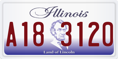IL license plate A183120