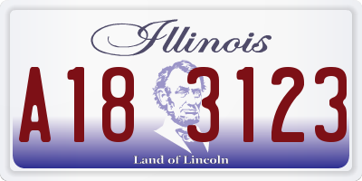 IL license plate A183123