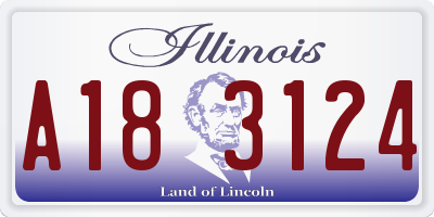 IL license plate A183124