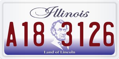 IL license plate A183126
