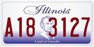 IL license plate A183127