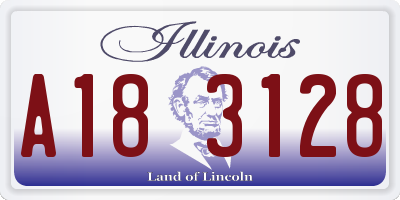 IL license plate A183128