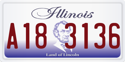 IL license plate A183136
