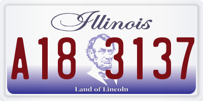 IL license plate A183137