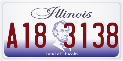 IL license plate A183138