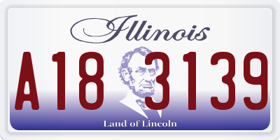 IL license plate A183139