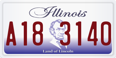 IL license plate A183140