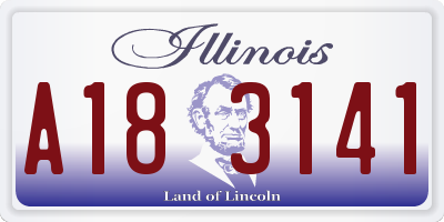 IL license plate A183141