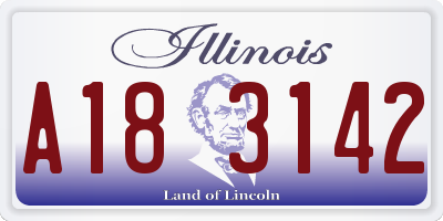 IL license plate A183142