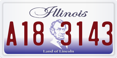 IL license plate A183143