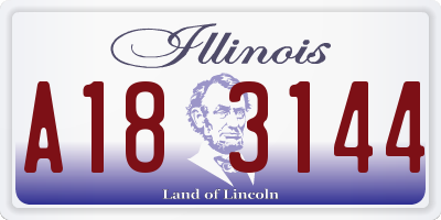 IL license plate A183144