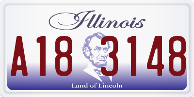 IL license plate A183148