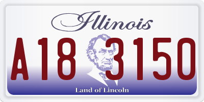 IL license plate A183150