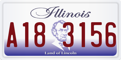 IL license plate A183156
