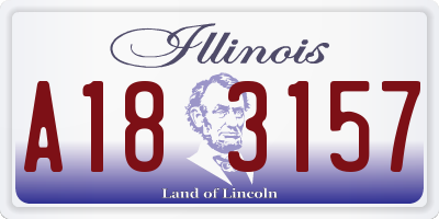 IL license plate A183157