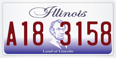 IL license plate A183158
