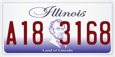 IL license plate A183168