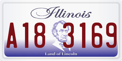 IL license plate A183169
