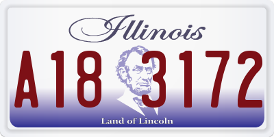 IL license plate A183172