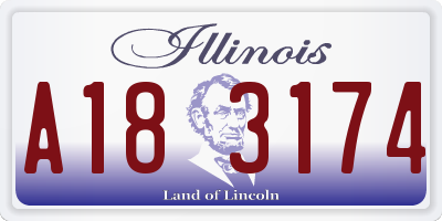 IL license plate A183174