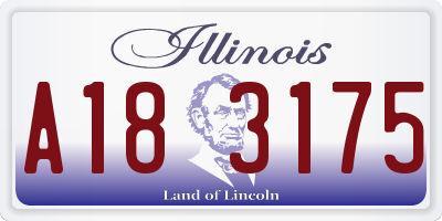 IL license plate A183175