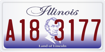 IL license plate A183177
