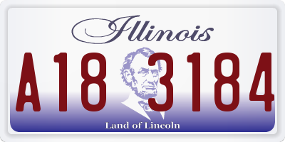 IL license plate A183184