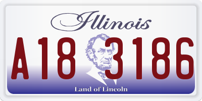 IL license plate A183186
