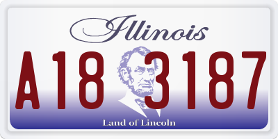 IL license plate A183187